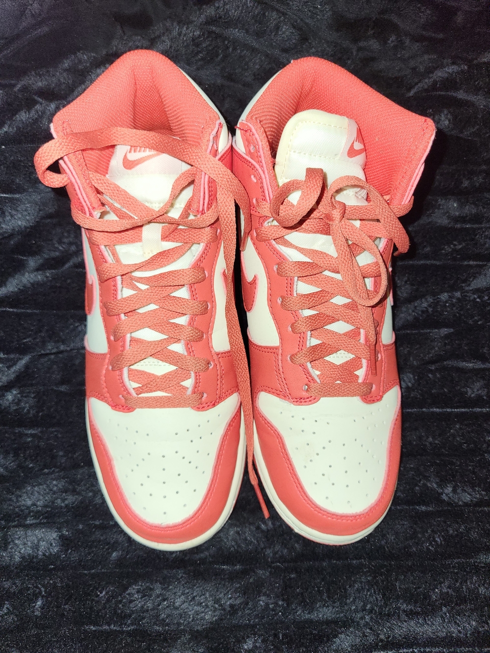 Nike Women's High-Top Sneakers in Coral/White